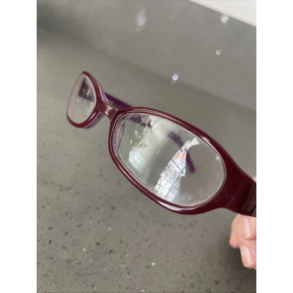 Eyeglasses Frames ONLY funky red 135 49-18 full rim purple pink 90s y2k